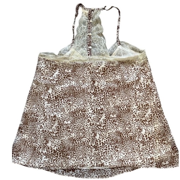 POL Leopard Print Lace Trim Blouse - Brown and Cream - Picture 6 of 6